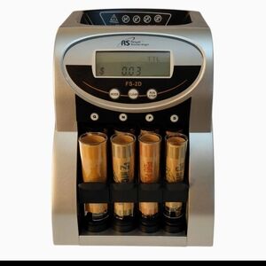 Royal Sovereign FS-2D Coin Counter Sorter 2 Row Digital Display W/ Coin Wrappers
